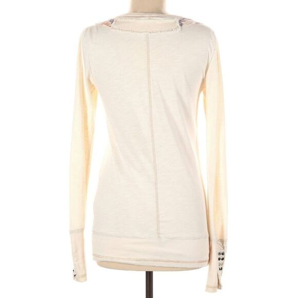 Free People Studded Stud Cuff Patchwork Henley - Picture 2 of 4